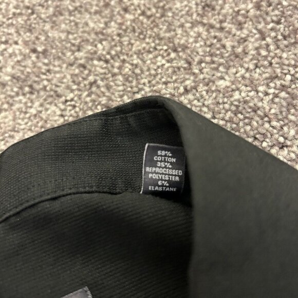 Van Heusen Mens Tall Fit Button Up Shirt Size 16.5 (35/36) Black Long Sleeve EUC - Picture 9 of 10
